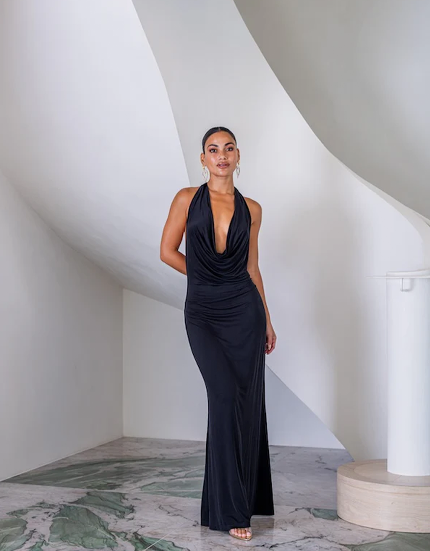 Sneaky Link Saint Plunge Maxi Dress Black The Dressing Room Hire Sneaky Link Saint Plunge Maxi Dress Black The Dressing Room Hire
