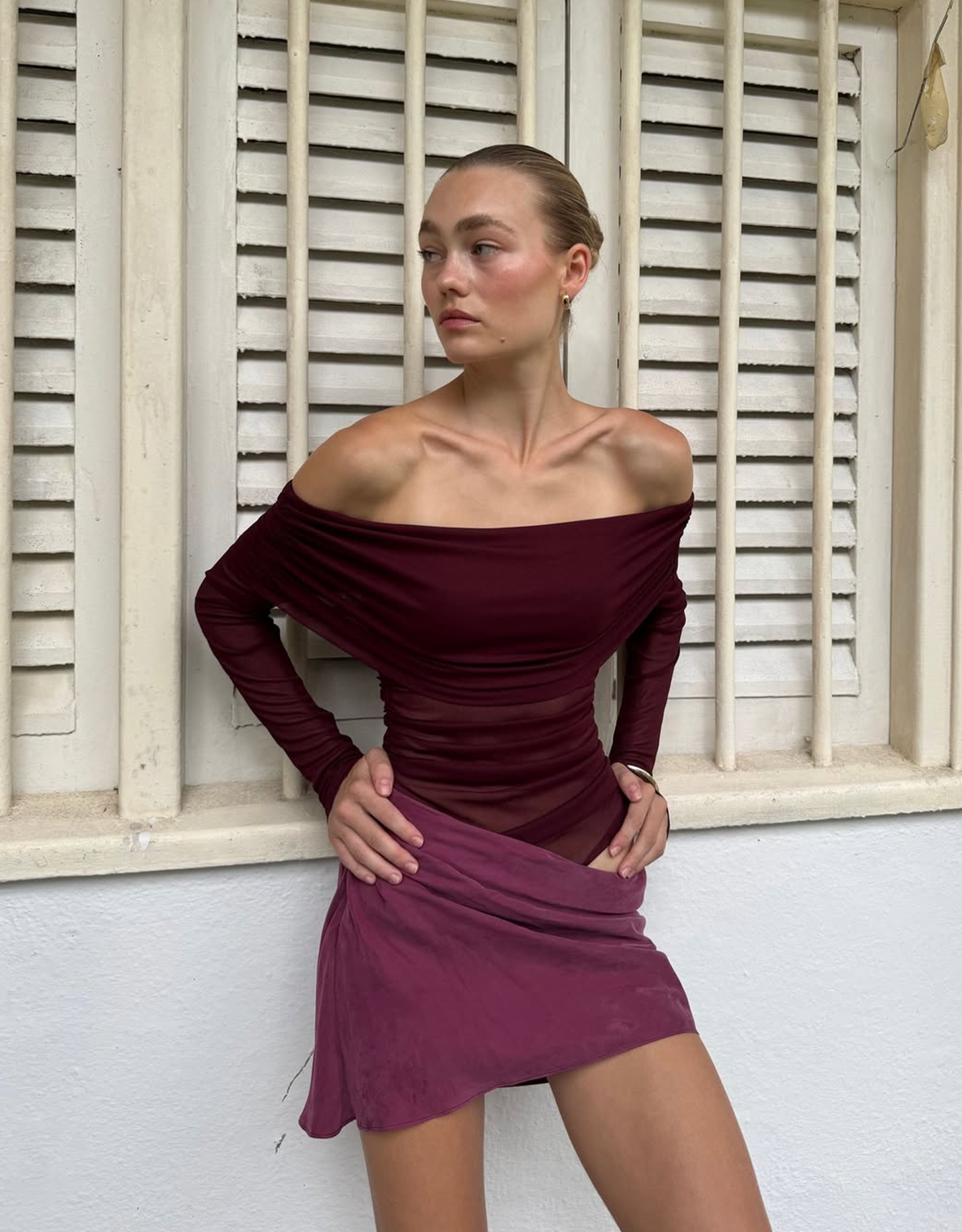 Benni Luca Mini Dress Plum