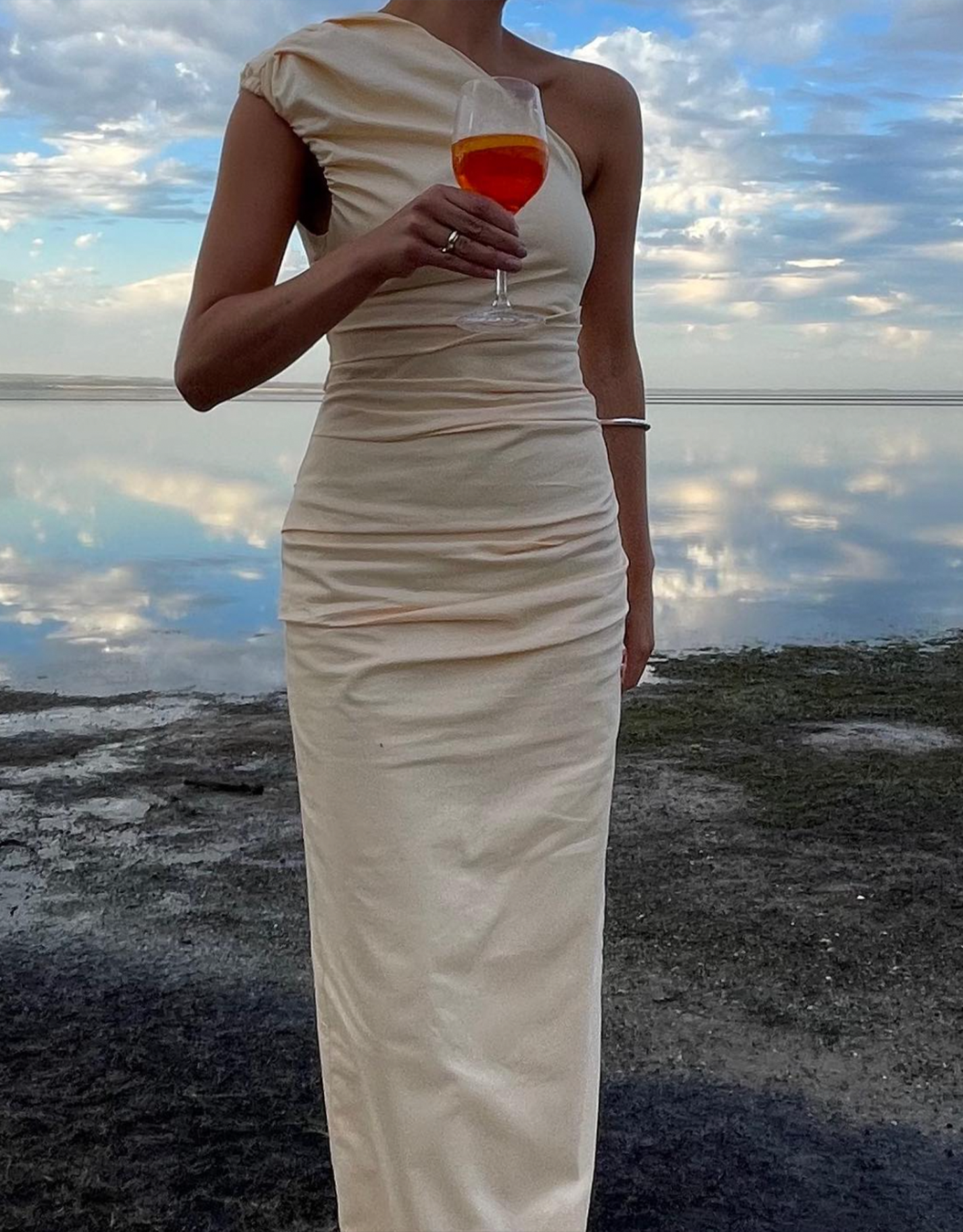 Sir The Label Giacomo Gathered Gown In Butter