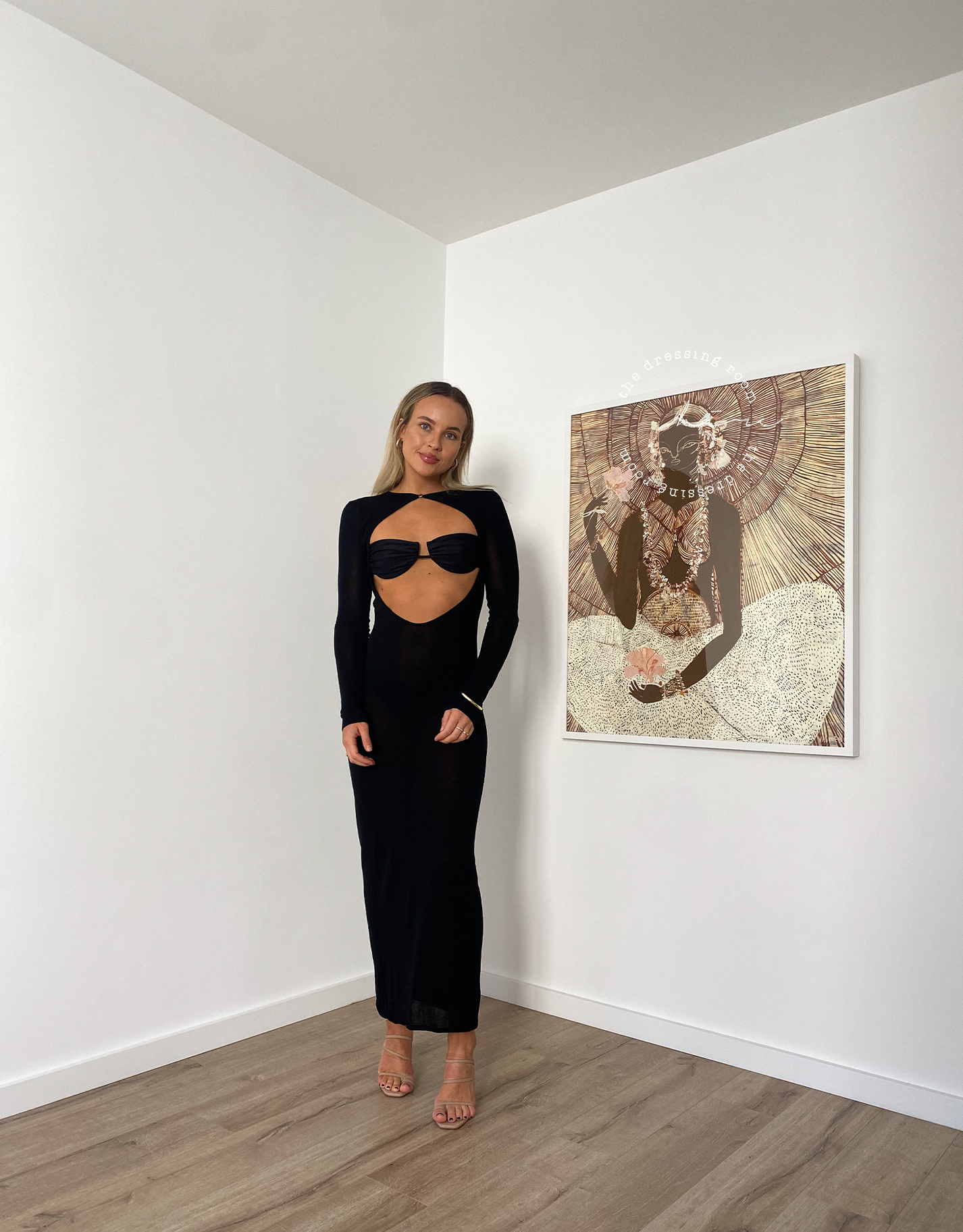 sir the label long sleeve knit dress ASTR the Label Arwyn Sweater Dress in Charcoal