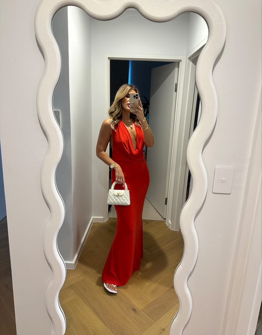 Sneaky Link Saint Plunge Maxi Dress Red