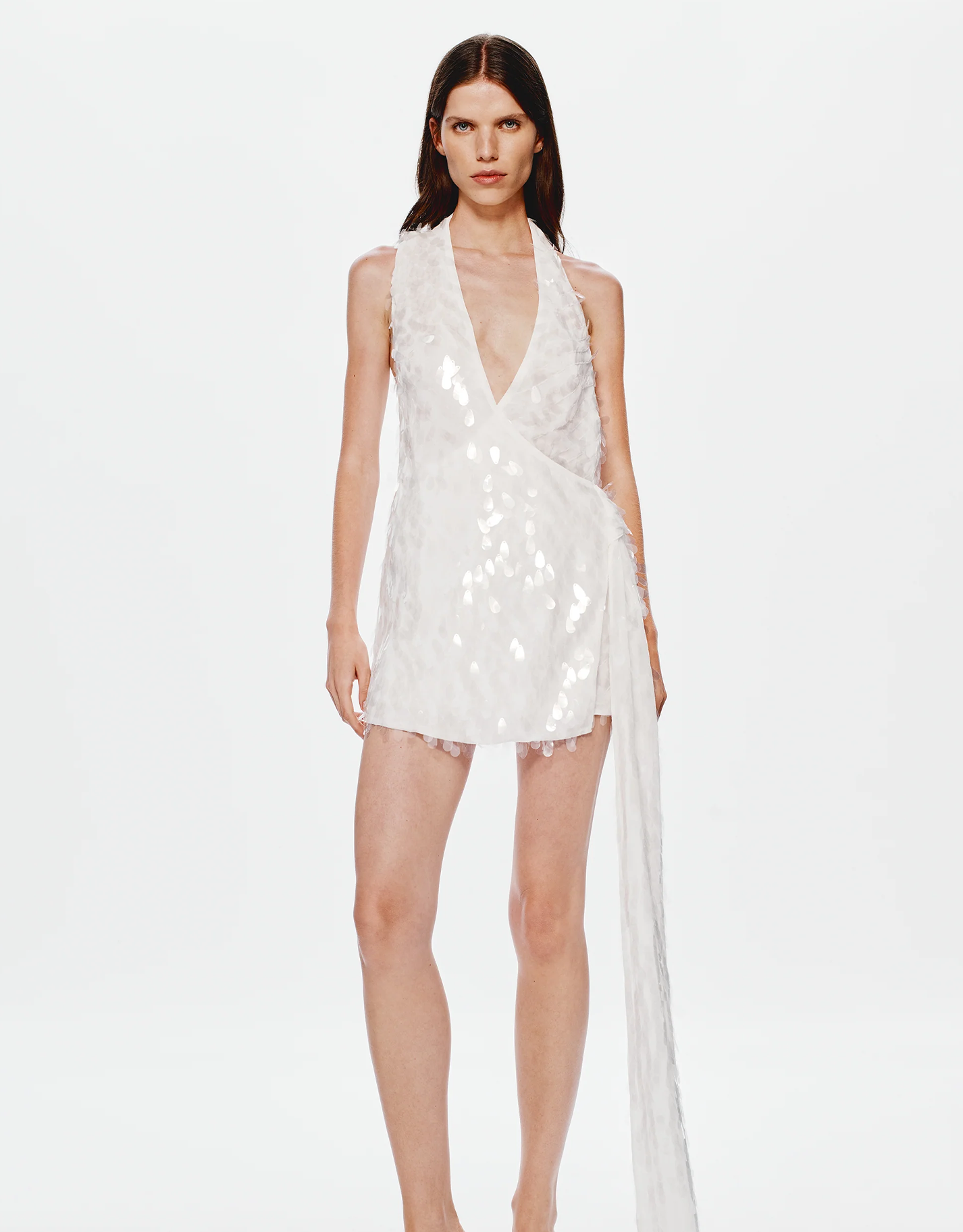 Misha The 'Sapphire' Sequin Mini Dress Ivory