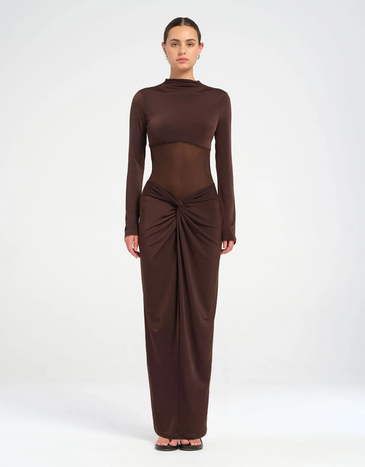 Benni Dora Maxi Dress Chocolate