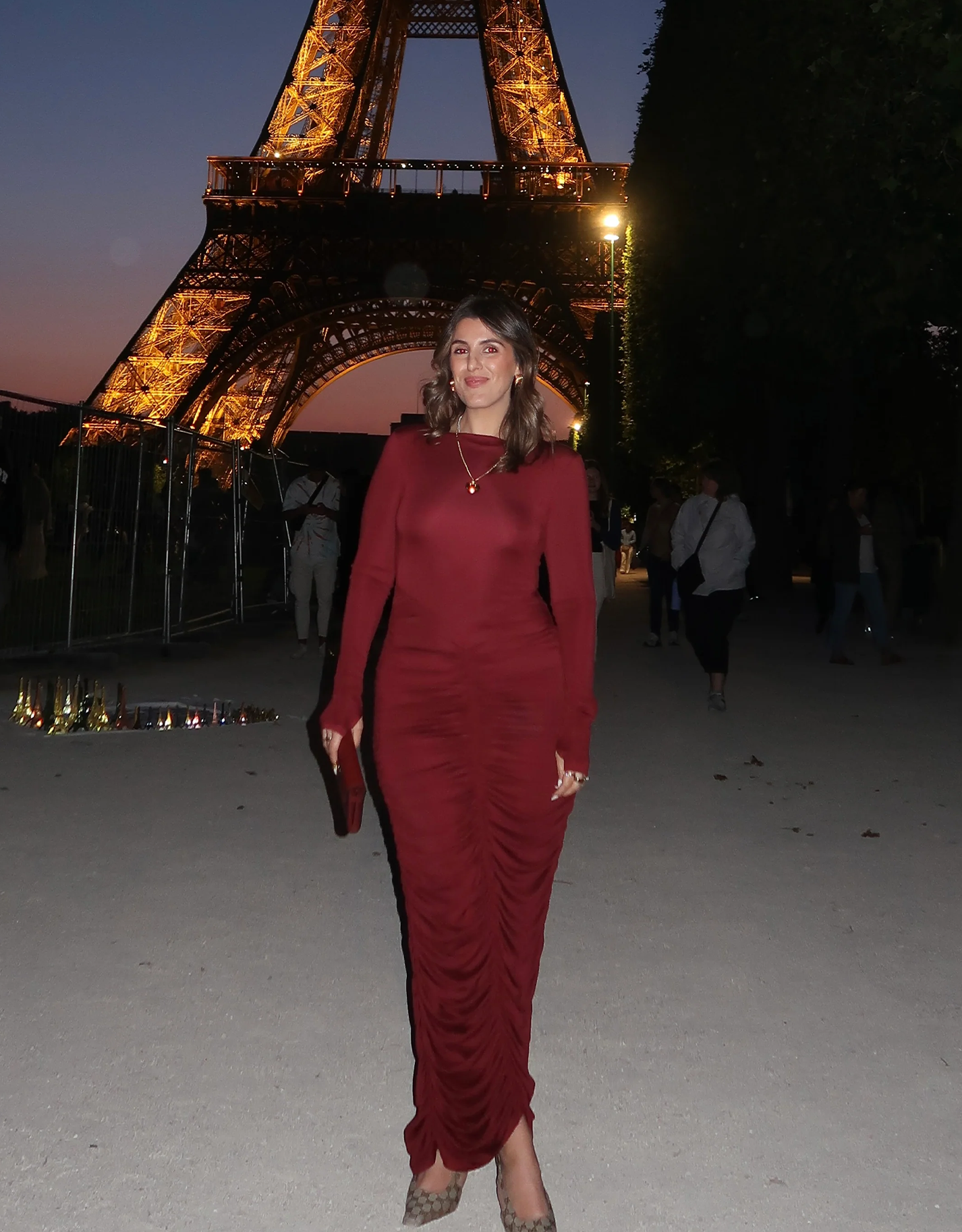 Sneaky Link Caterina Midi Dress Burgundy