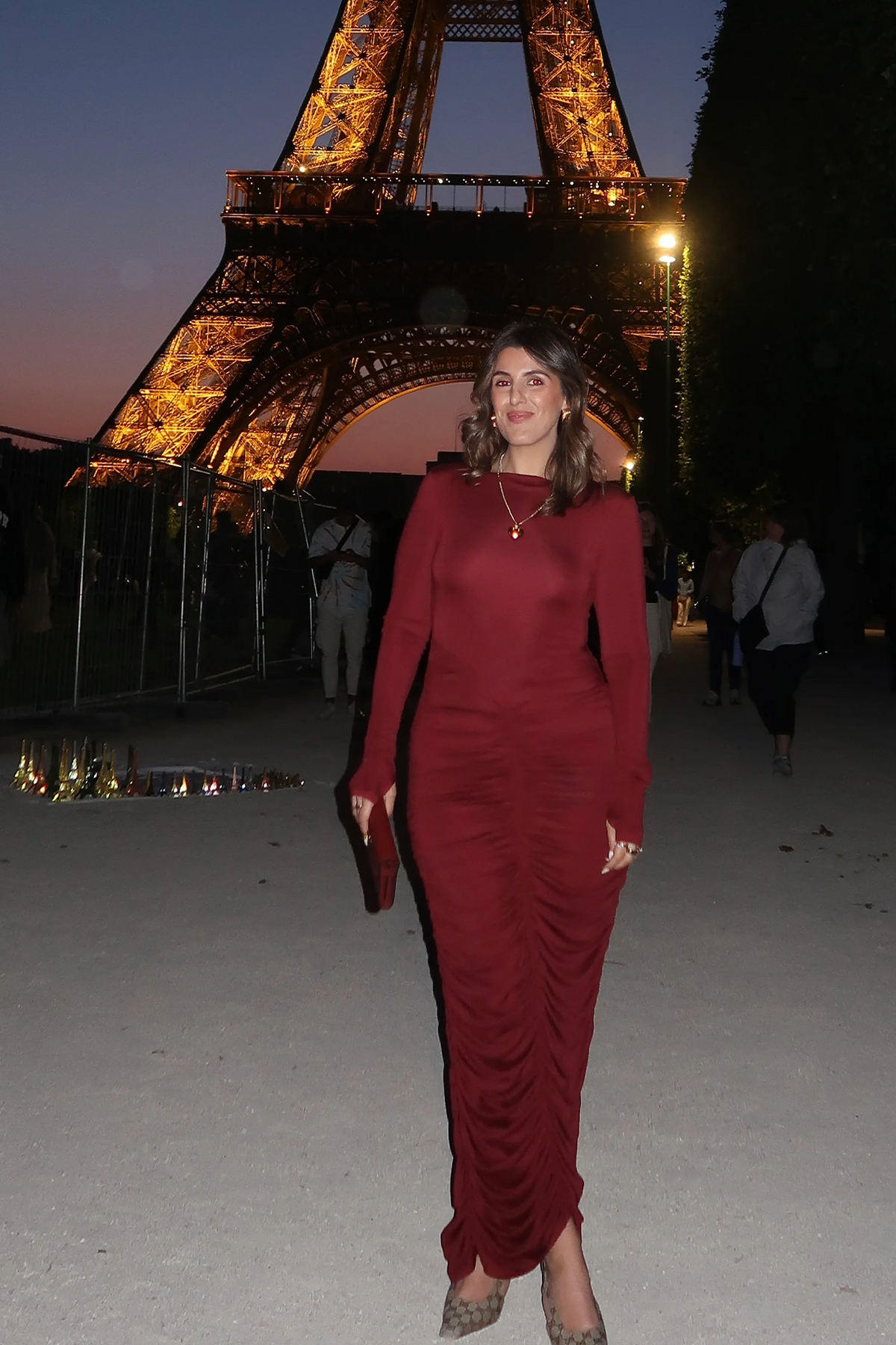 Sneaky Link Caterina Midi Dress Burgundy