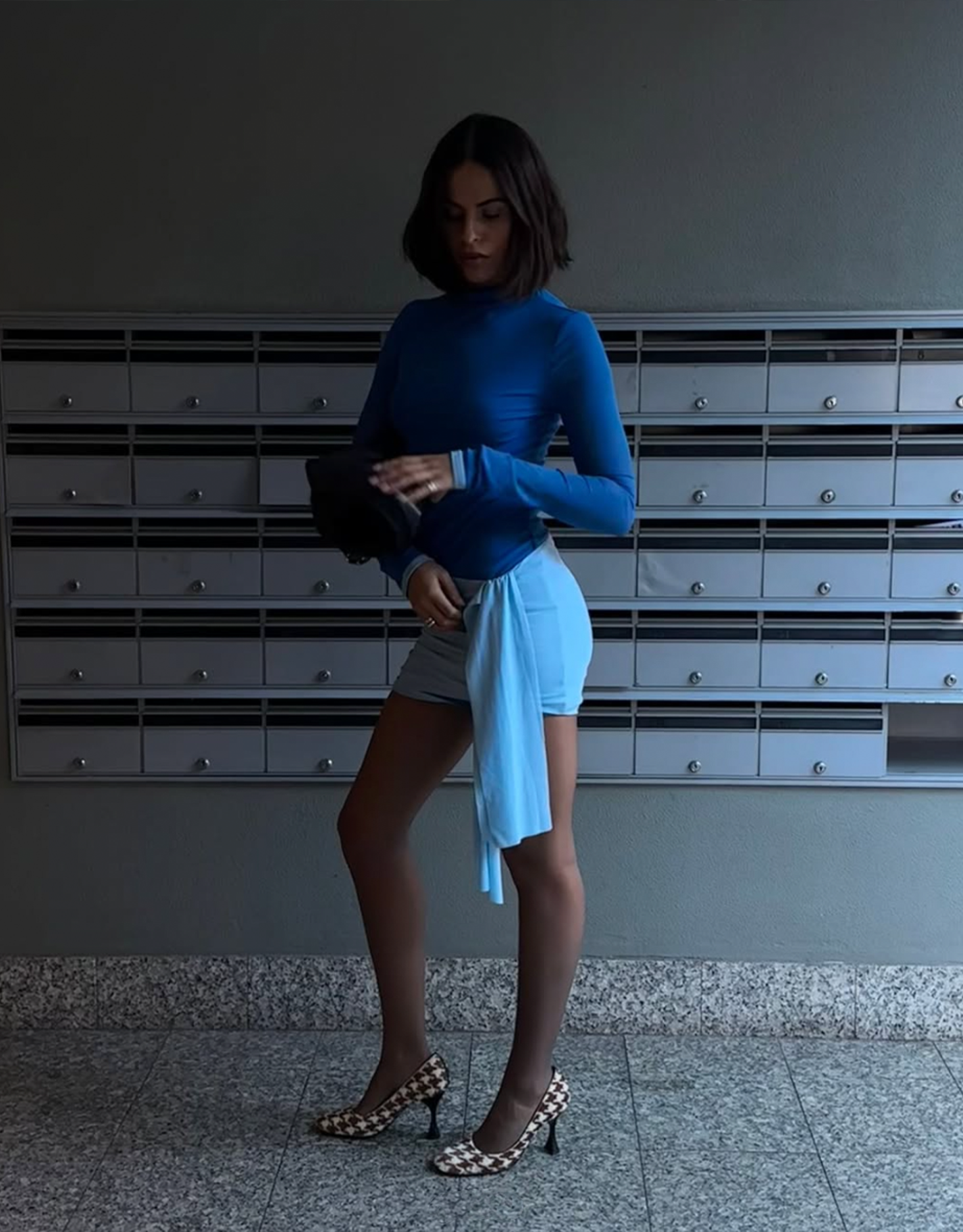 Benni Kingsley Mini Dress in Blue
