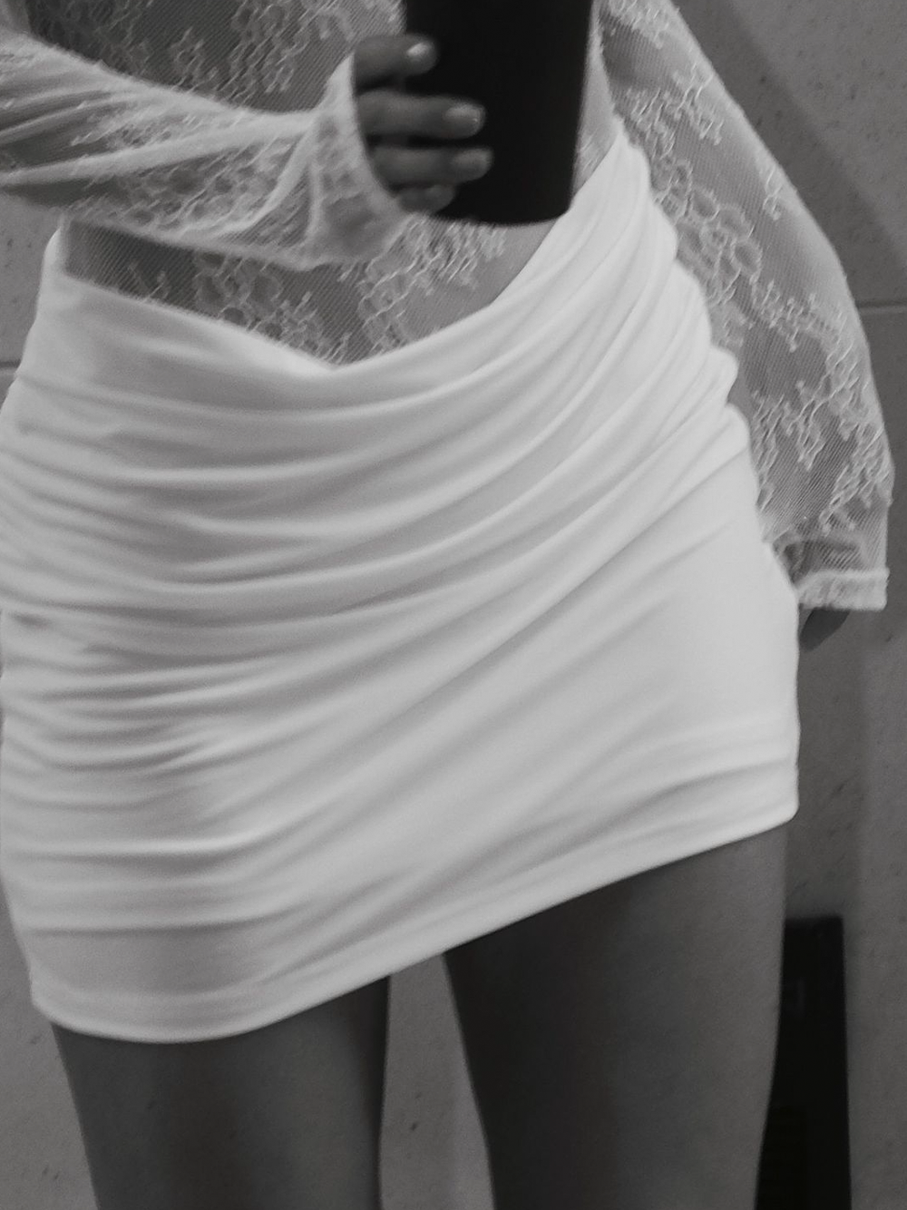 Benni Yani Lace Mini Dress White