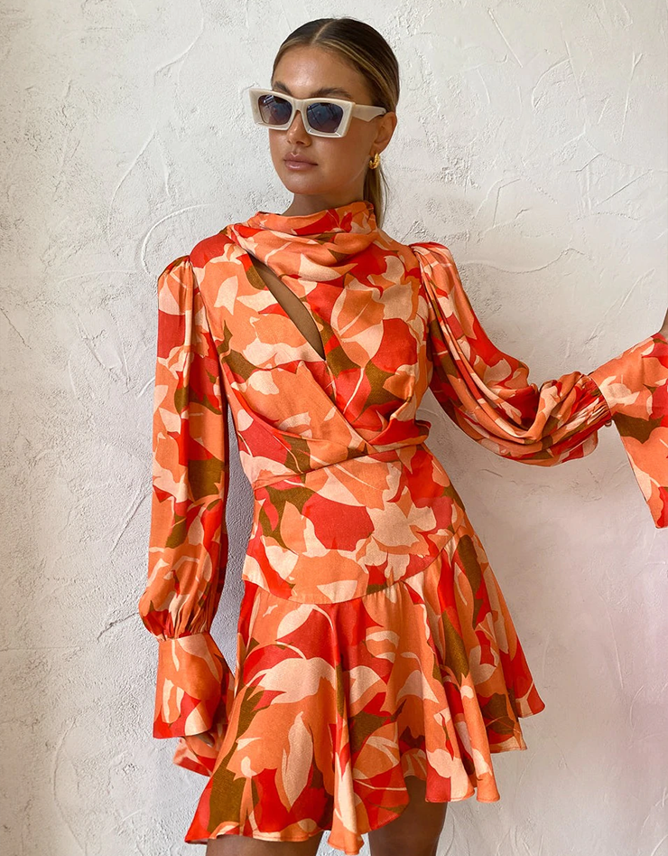 Acler Dunleer Dress In Amber Bloom