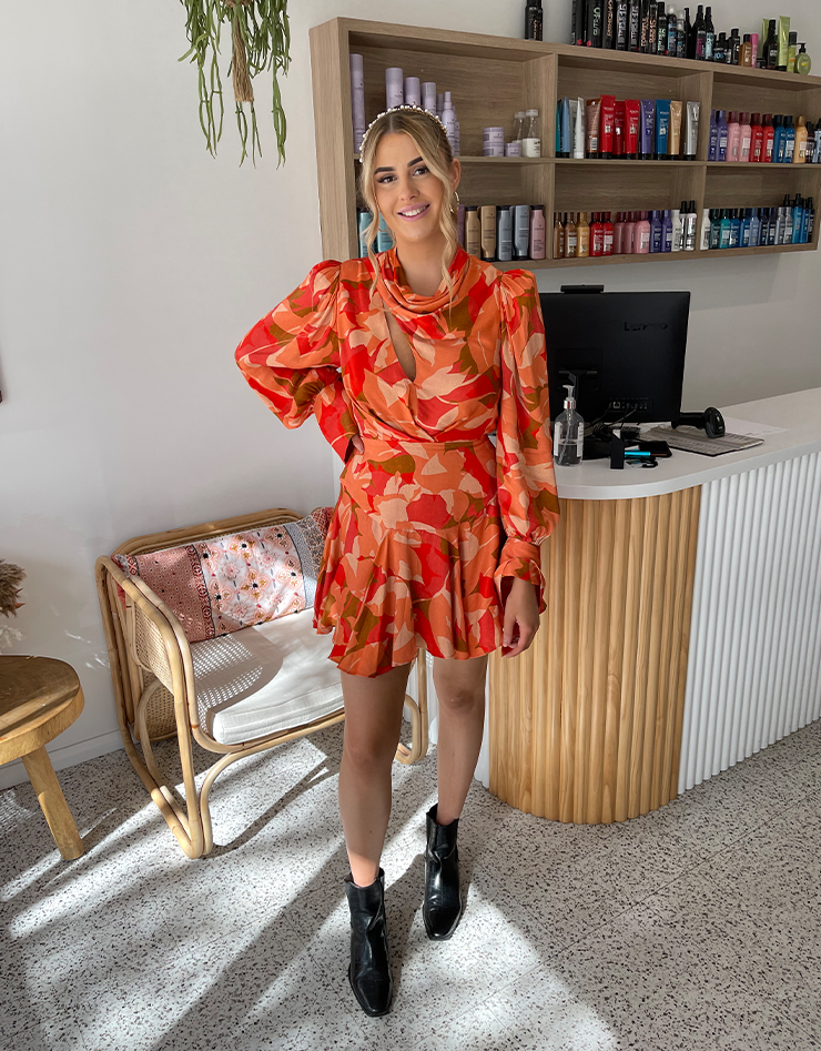 Acler Dunleer Dress In Amber Bloom