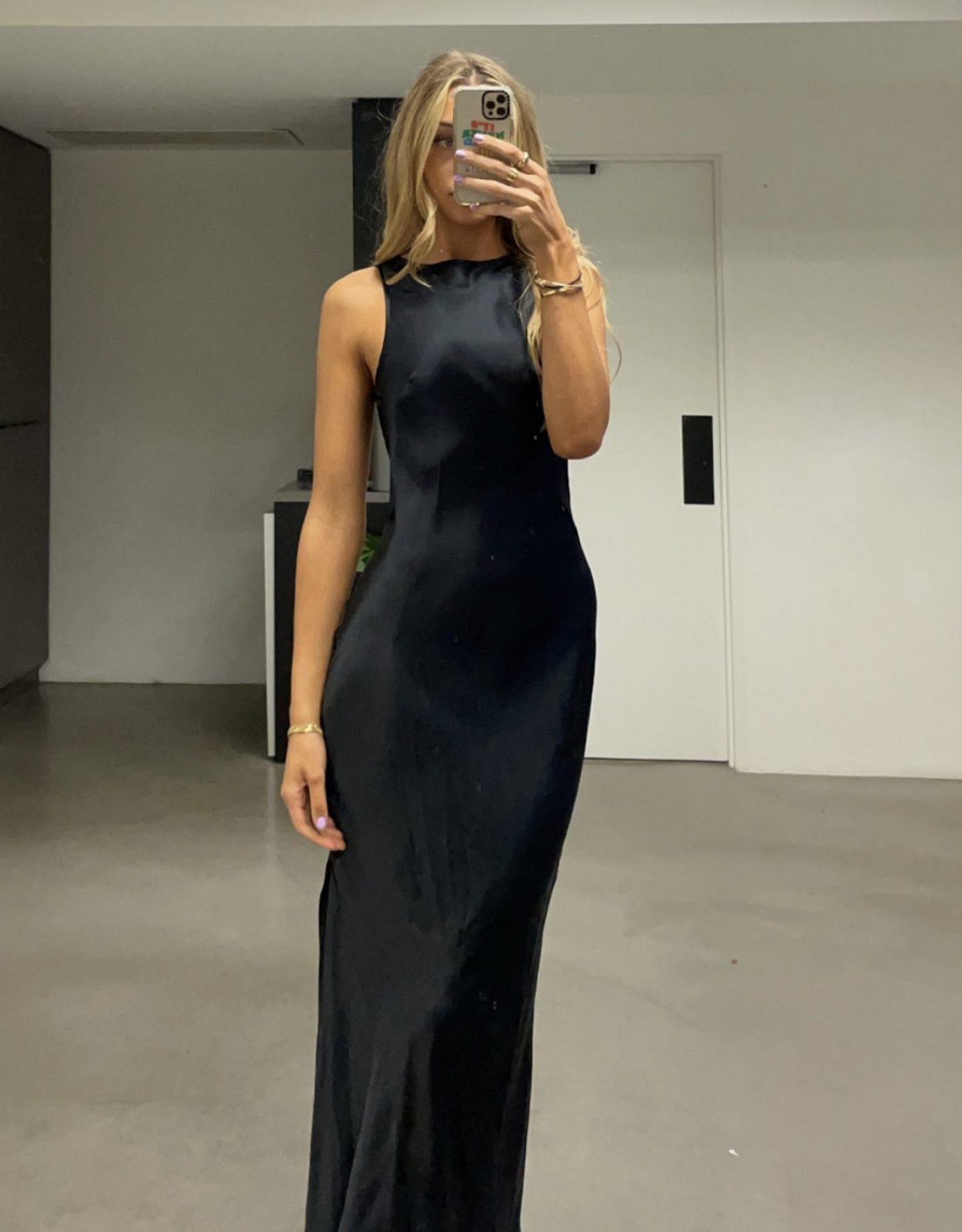 Sir The Label Soleil Midi Dress in Black