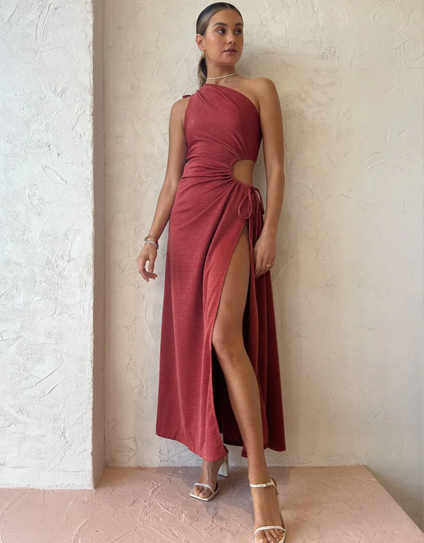 Sonya Moda Nour Rosey Pink Maxi Dress In Rosey Pink
