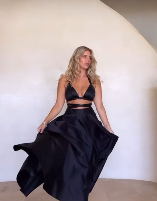 Manning Cartell Into The Dark Bralette And Kinetic Abstractions Skirt In Black