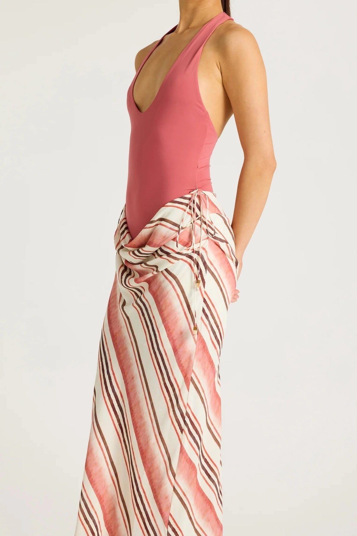 Benni Archie Maxi Dress Melon Stripe