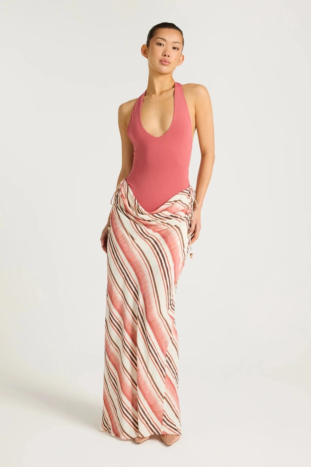 Benni Archie Maxi Dress Melon Stripe