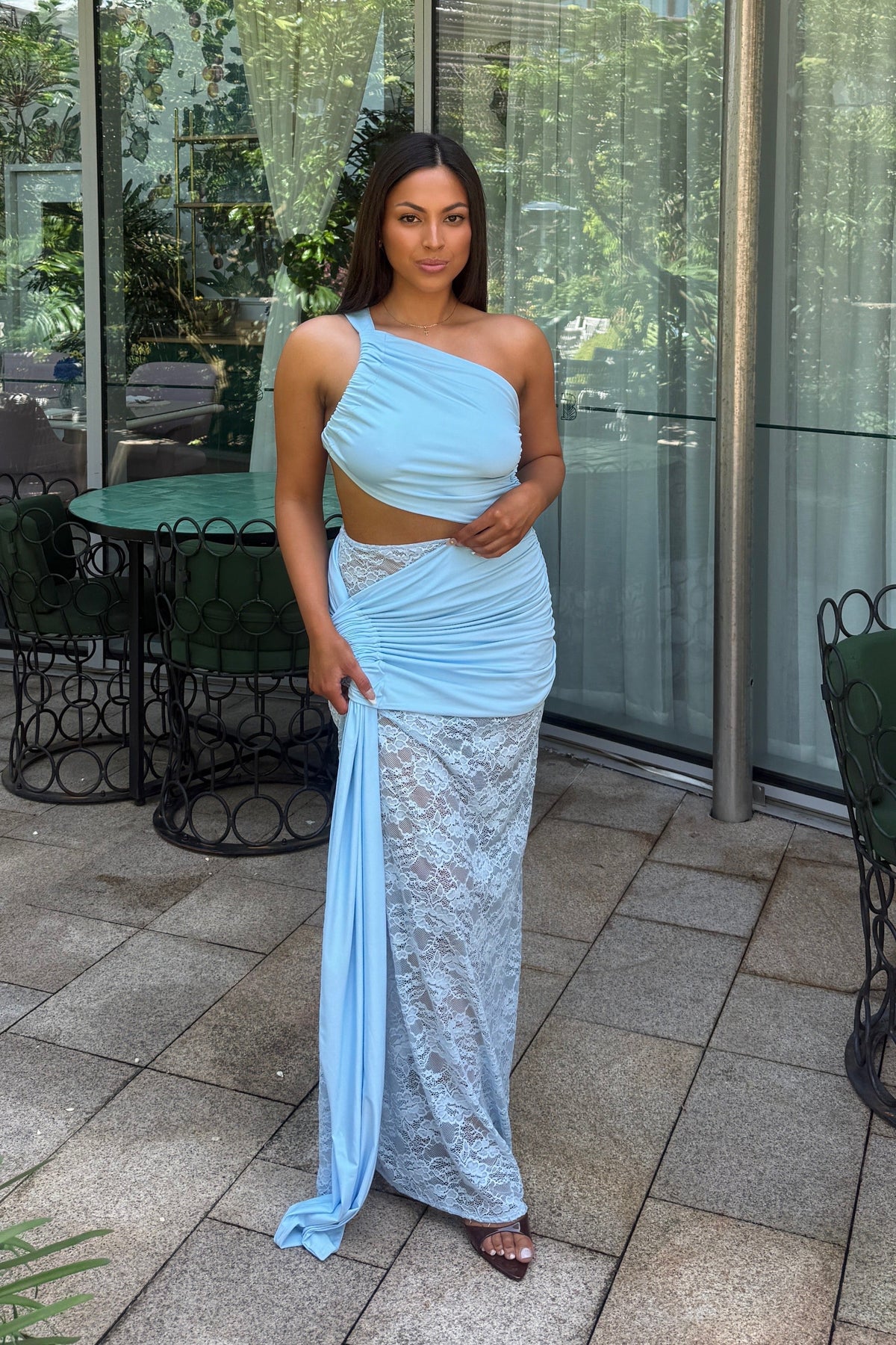 Deconduarte Paradiso Lace Dress Baby Blue