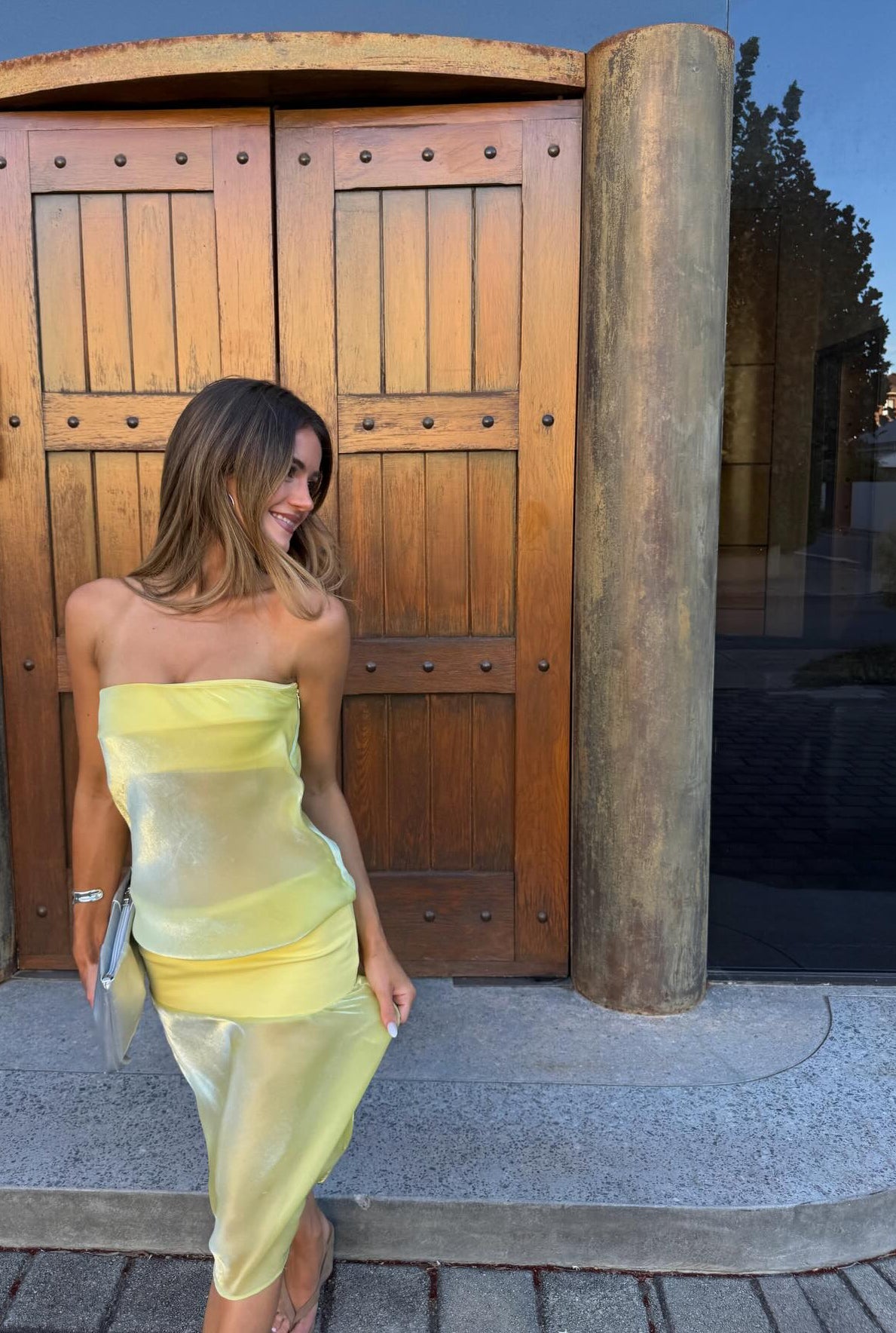 Mode Mischief Melt Panel Dress Limoncello