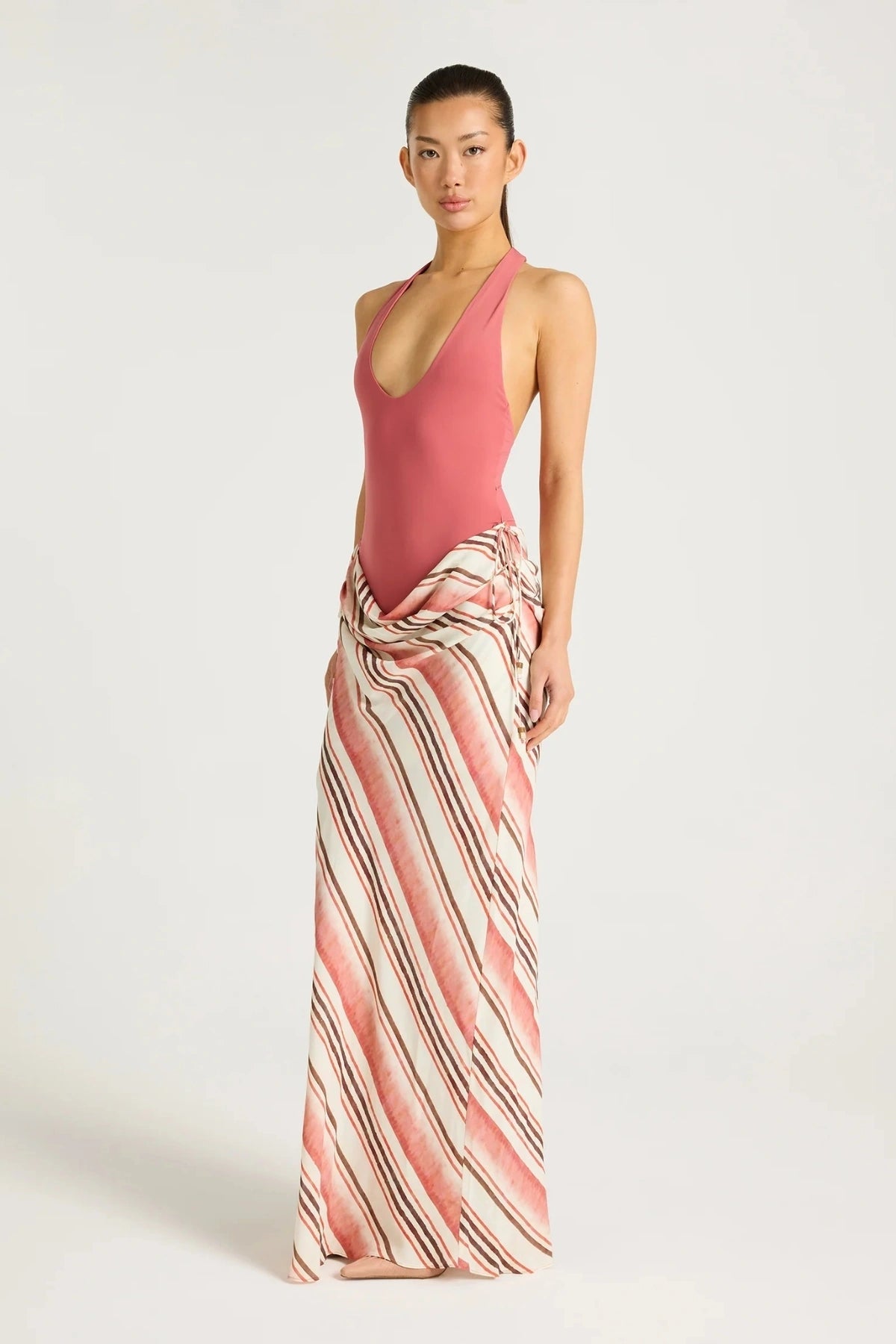 Benni Archie Maxi Dress Melon Stripe