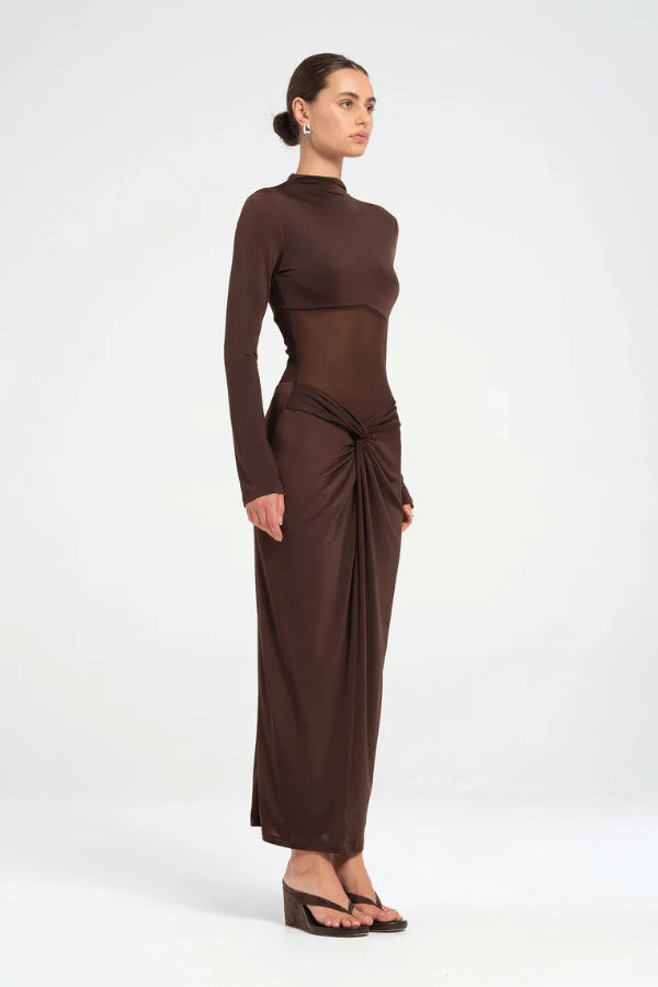 Benni Dora Maxi Dress Chocolate