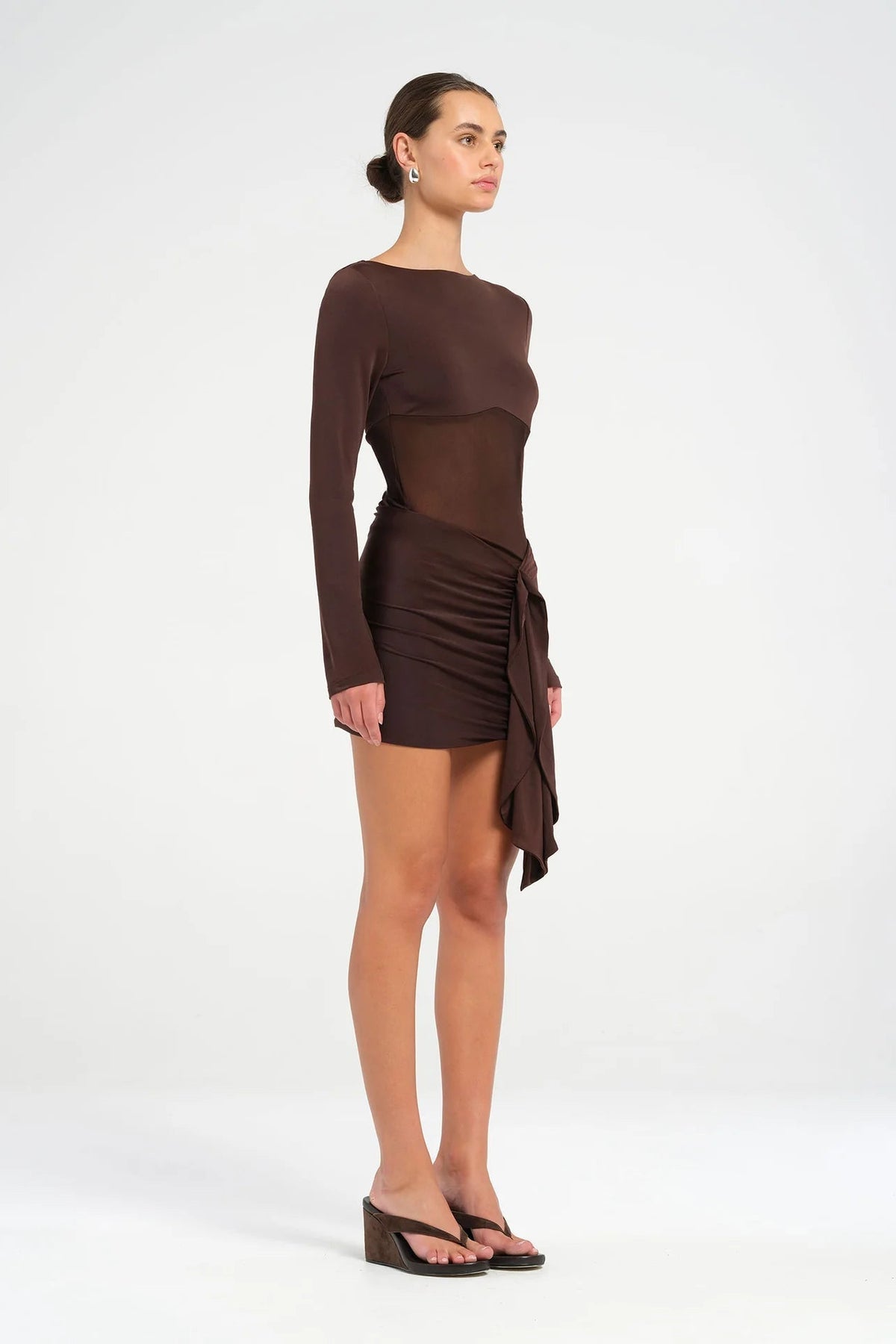 Benni Juni Mini Dress Chocolate