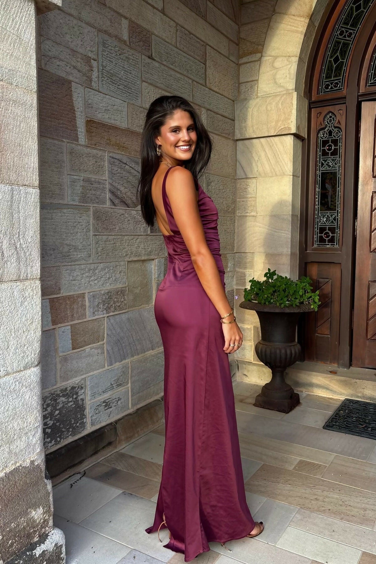 Ance Gria Atlein Gown Plum
