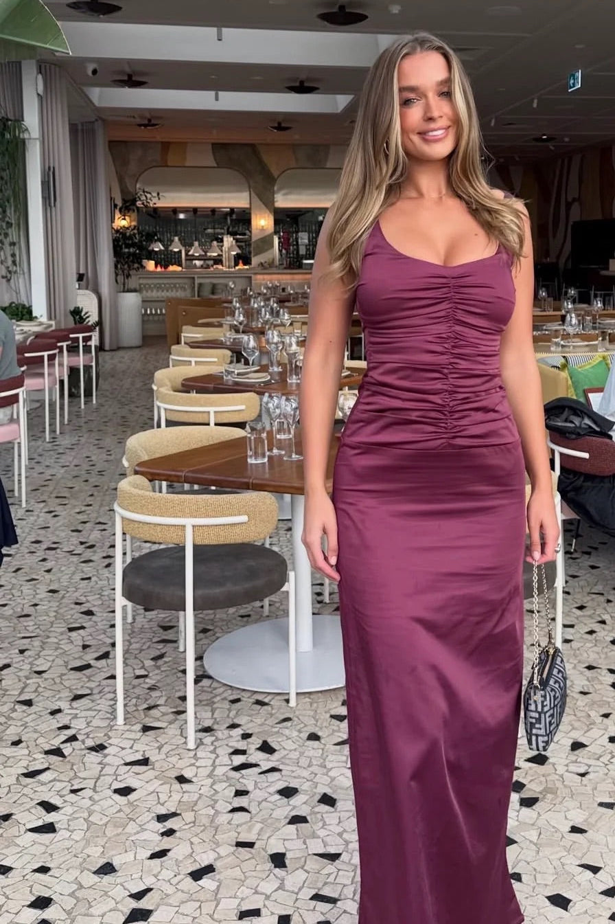 Ance Gria Atlein Gown Plum