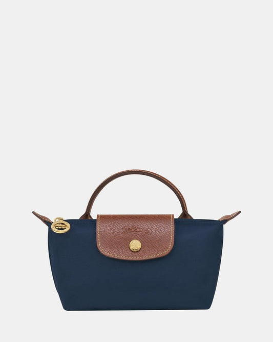 Longchamp Le Pliage Original Pouch With Handle Navy