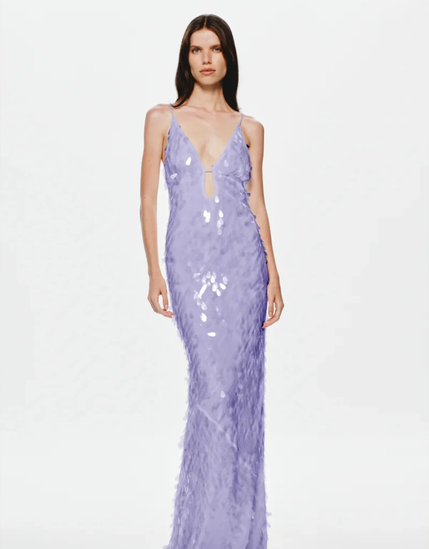 Misha The 'Sapphire' Sequin Maxi Dress Lilac