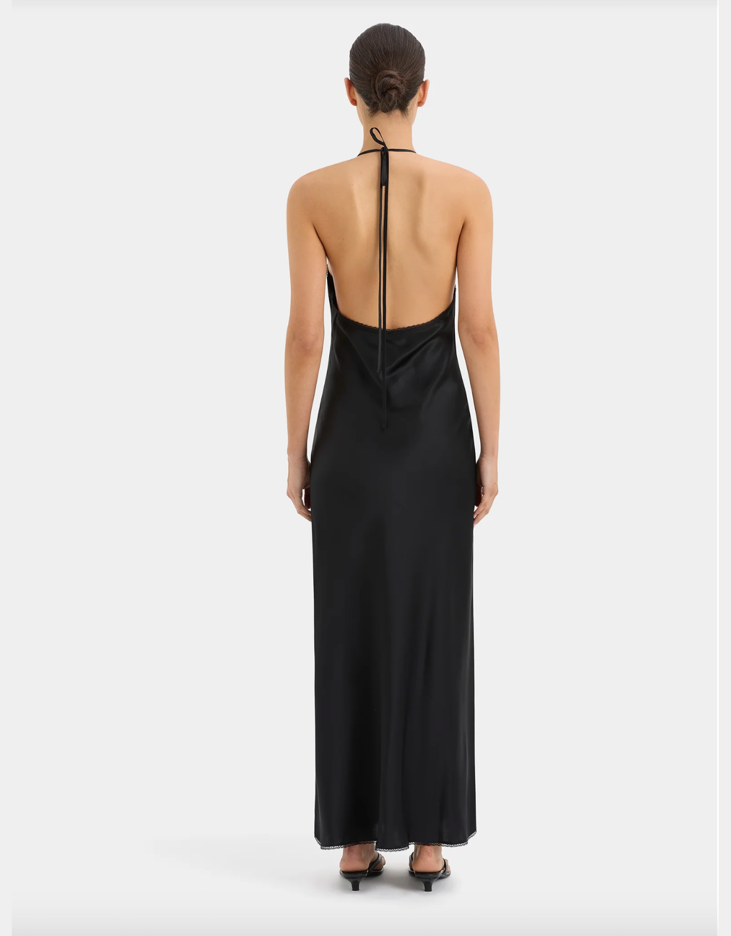 Sir The Label Aries Halter Gown Black