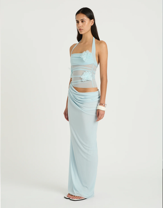 Benni Florence Maxi Dress Fresh Mint Flower