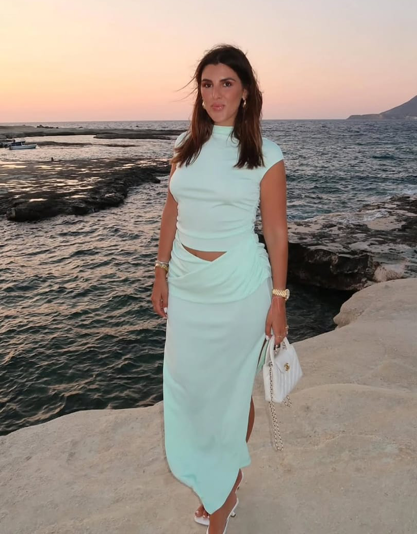 Benni Royce Maxi Dress Bleached Aqua