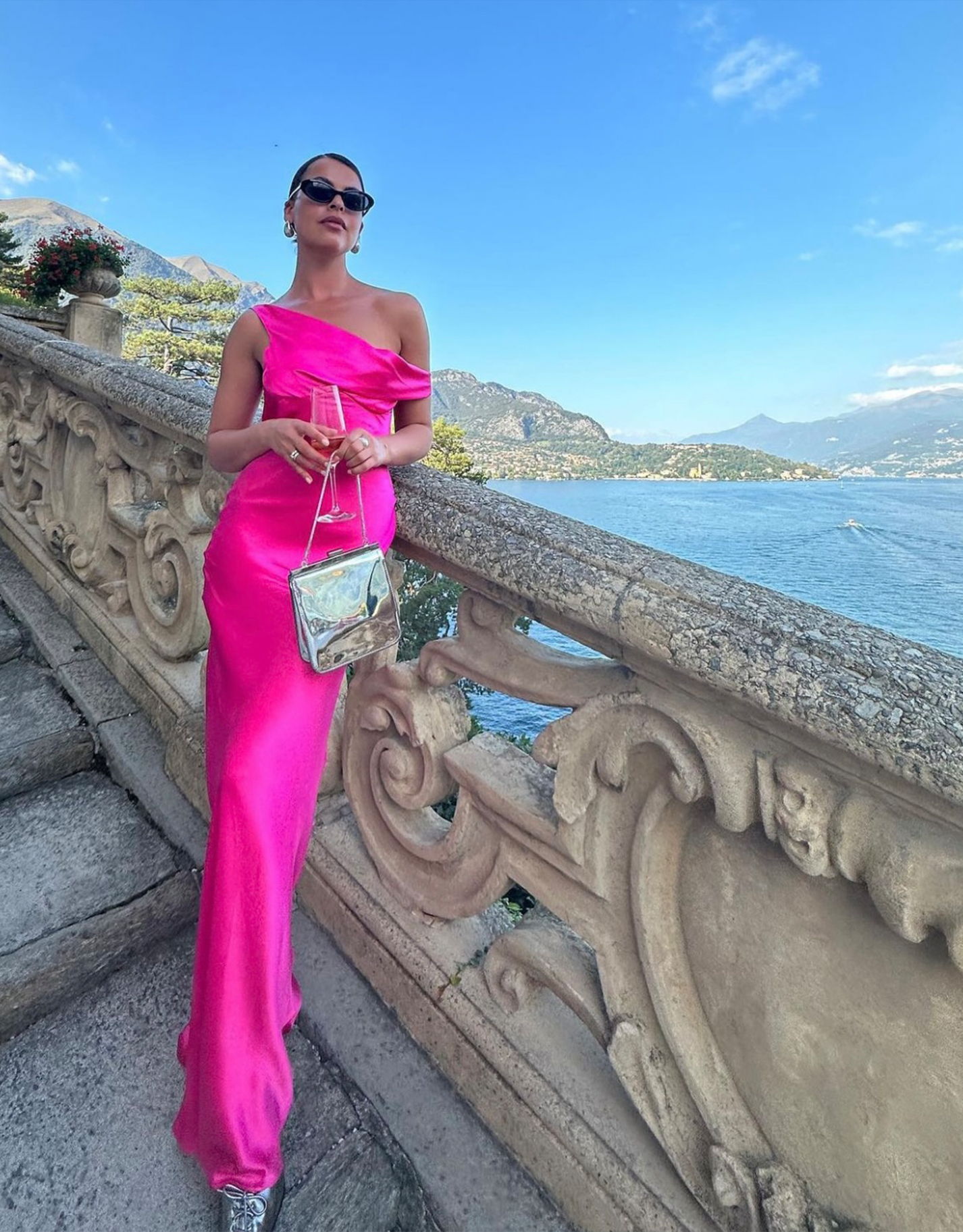 Natalie Rolt Monica Gown Neon Pink