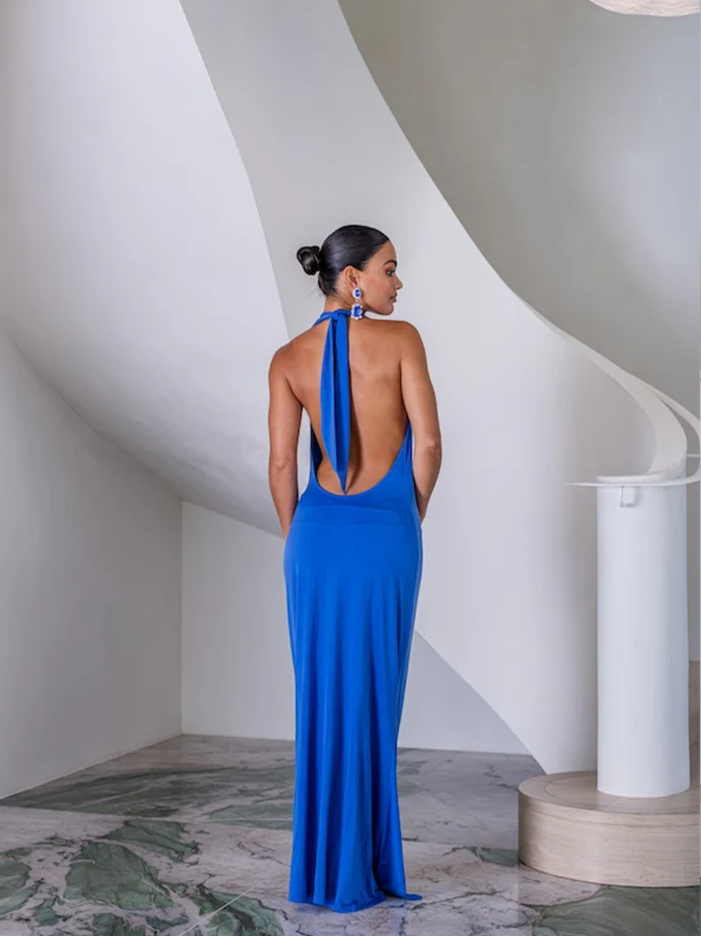 Sneaky Link Saint Plunge Maxi Dress Sapphire