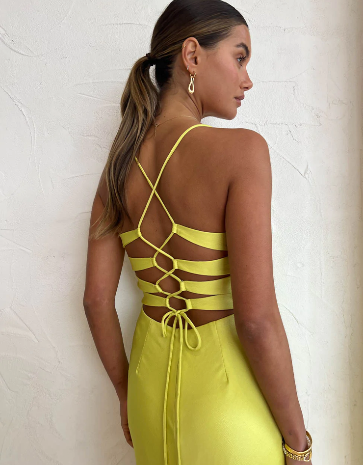Manning cartell status top update backless dress