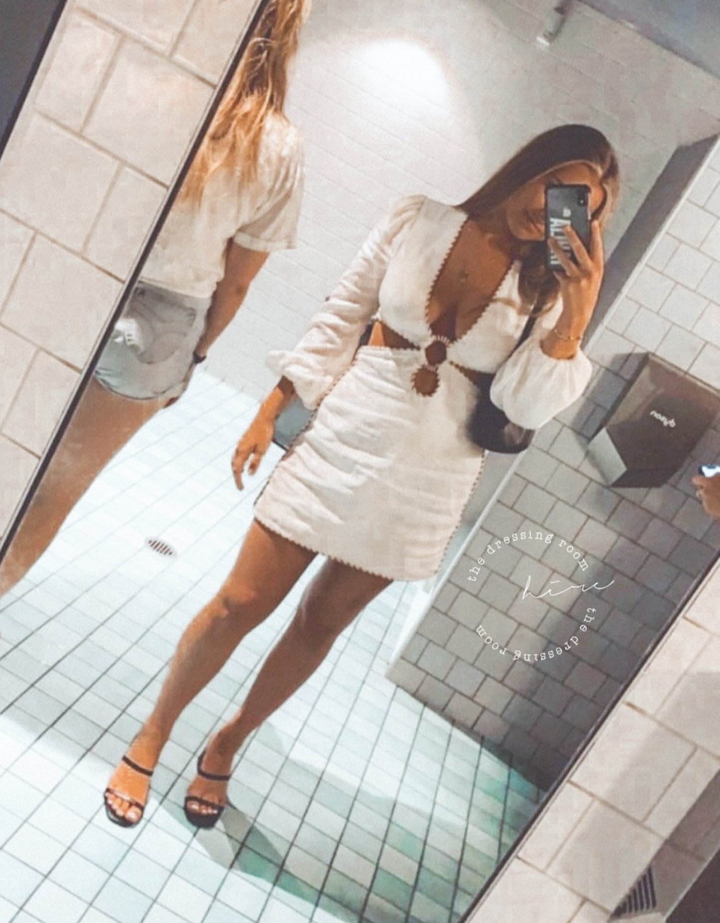 Corsage braid mini clearance dress