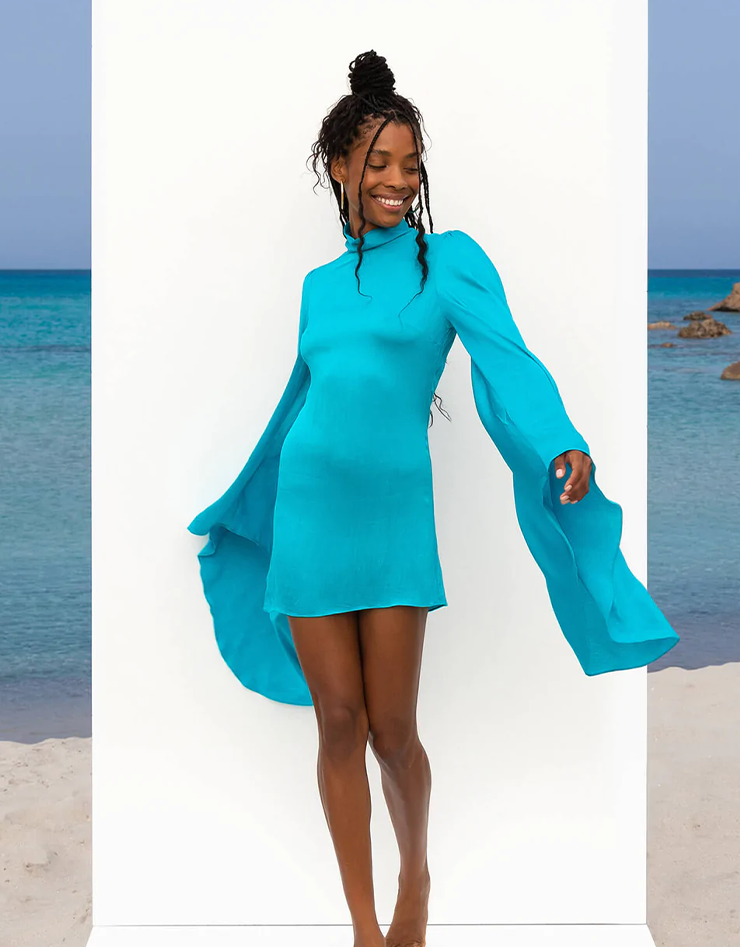 Rat & Boa Farrah Dress In Blue