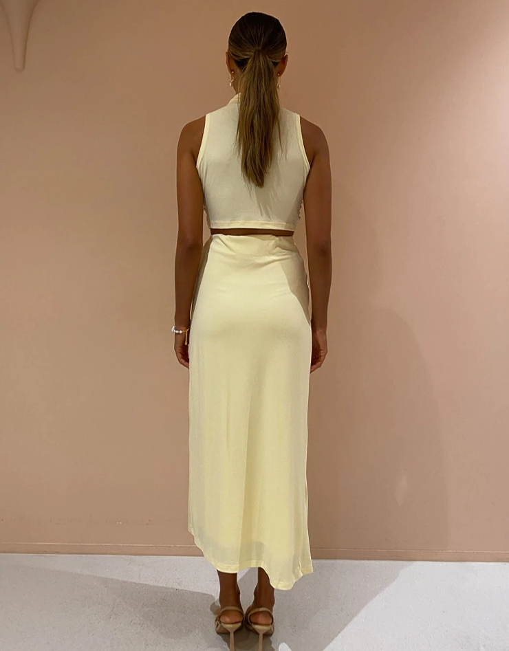 Significant Other Liana Top And Skirt In Butter